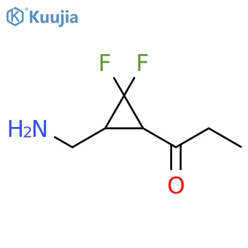 1-Propanone, 1-[3-(aminomethyl)-2,2-difluorocyclopropyl]- structure