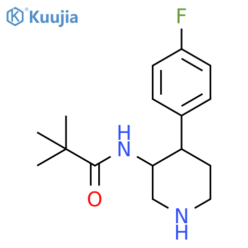 Propanamide, N-[4-(4-fluorophenyl)-3-piperidinyl]-2,2-dimethyl- structure