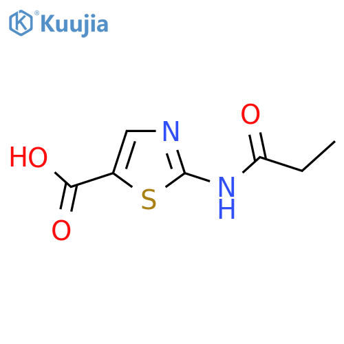 2-Propanamido-1,3-thiazole-5-carboxylic acid structure