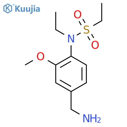 N-4-(aminomethyl)-2-methoxyphenyl-N-ethylethane-1-sulfonamide structure