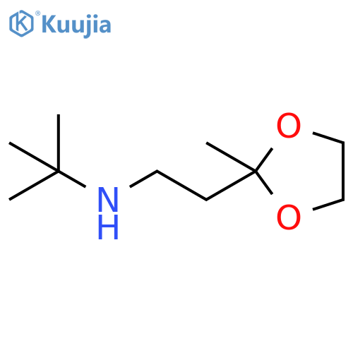 1,3-Dioxolane-2-ethanamine, N-(1,1-dimethylethyl)-2-methyl- structure