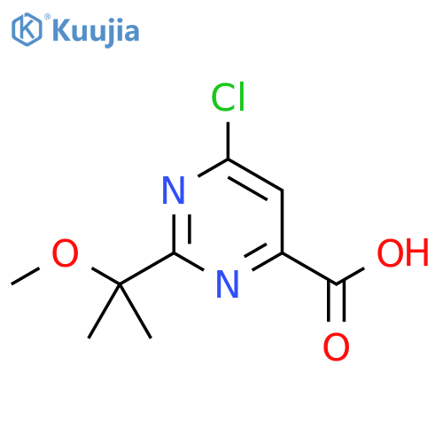 4-Pyrimidinecarboxylic acid, 6-chloro-2-(1-methoxy-1-methylethyl)- structure