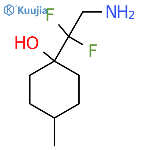 1-(2-Amino-1,1-difluoroethyl)-4-methylcyclohexan-1-ol structure
