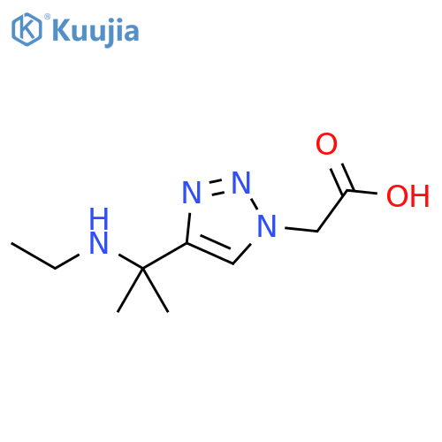 1H-1,2,3-Triazole-1-acetic acid, 4-[1-(ethylamino)-1-methylethyl]- structure