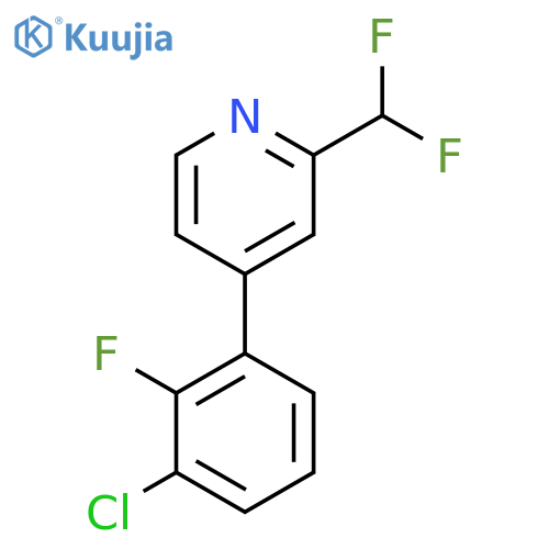 4-(3-Chloro-2-fluorophenyl)-2-(difluoromethyl)pyridine structure
