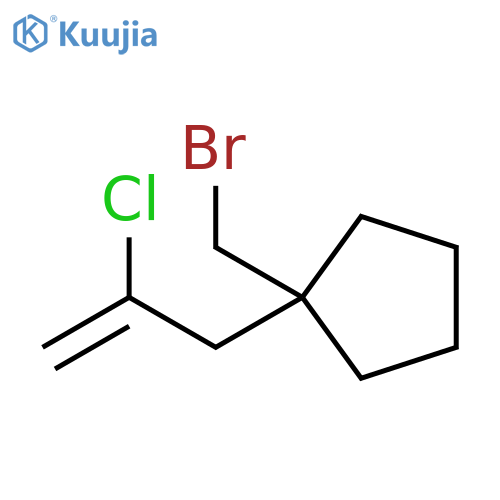 Cyclopentane, 1-(bromomethyl)-1-(2-chloro-2-propen-1-yl)- structure