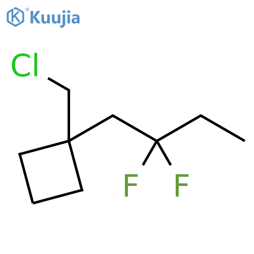 Cyclobutane, 1-(chloromethyl)-1-(2,2-difluorobutyl)- structure