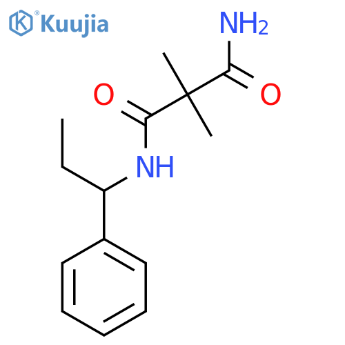 2,2-dimethyl-N'-(1-phenylpropyl)propanediamide structure
