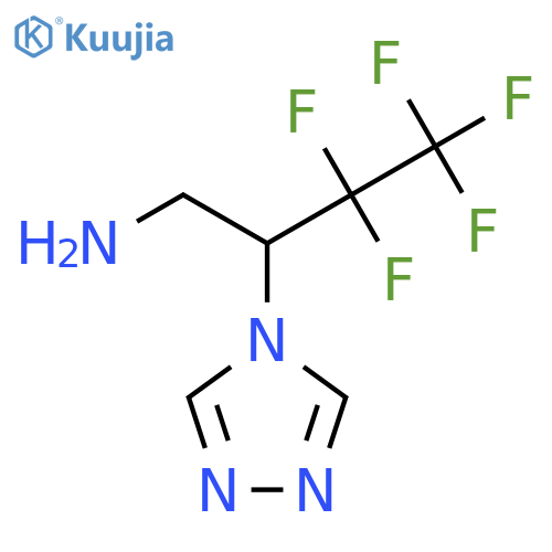 3,3,4,4,4-Pentafluoro-2-(1,2,4-triazol-4-yl)butan-1-amine structure