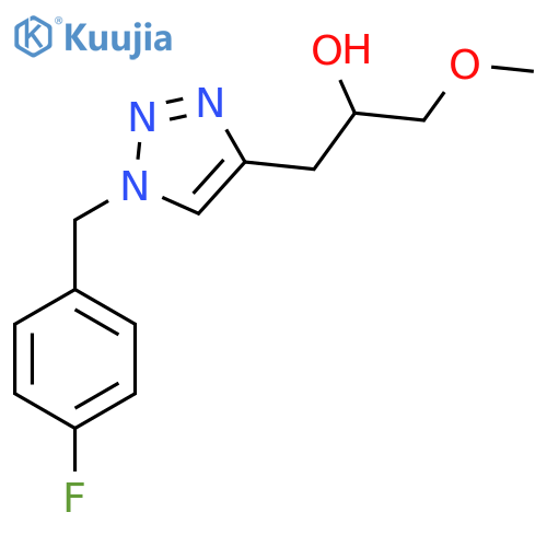 1-{1-[(4-fluorophenyl)methyl]-1H-1,2,3-triazol-4-yl}-3-methoxypropan-2-ol structure