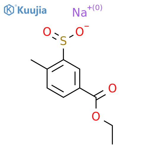 Sodium 5-(ethoxycarbonyl)-2-methylbenzene-1-sulfinate structure