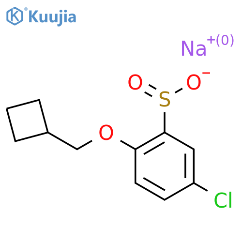 Sodium 5-chloro-2-(cyclobutylmethoxy)benzene-1-sulfinate structure