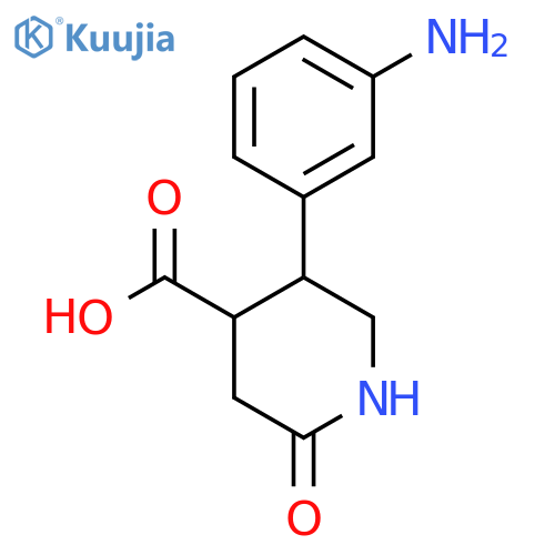 5-(3-Aminophenyl)-2-oxopiperidine-4-carboxylic acid structure