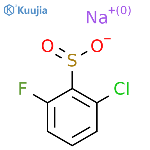 Sodium 2-chloro-6-fluorobenzene-1-sulfinate structure