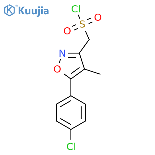 5-(4-chlorophenyl)-4-methyl-1,2-oxazol-3-ylmethanesulfonyl chloride structure