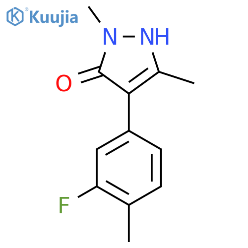4-(3-fluoro-4-methylphenyl)-1,3-dimethyl-1H-pyrazol-5-ol structure