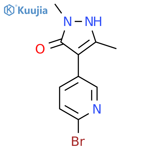 4-(6-bromopyridin-3-yl)-1,3-dimethyl-1H-pyrazol-5-ol structure