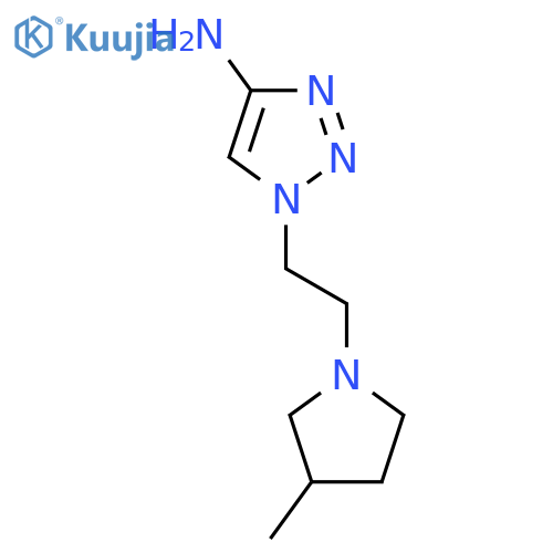 1-2-(3-methylpyrrolidin-1-yl)ethyl-1H-1,2,3-triazol-4-amine structure