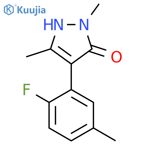 4-(2-fluoro-5-methylphenyl)-1,3-dimethyl-1H-pyrazol-5-ol structure