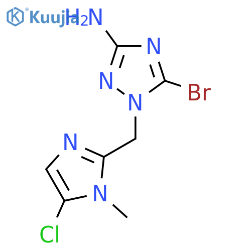 5-bromo-1-(5-chloro-1-methyl-1H-imidazol-2-yl)methyl-1H-1,2,4-triazol-3-amine structure