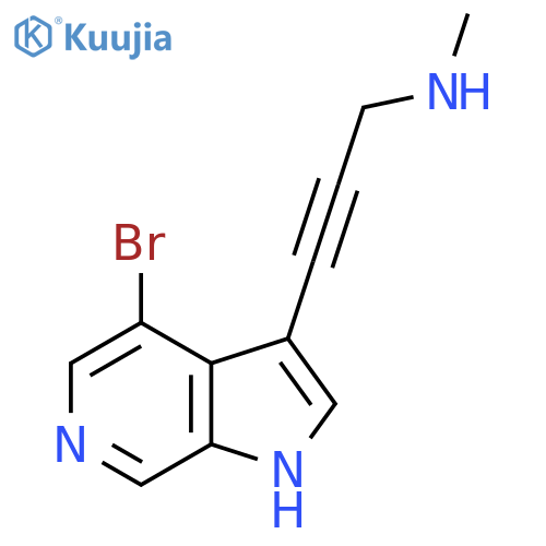 (3-{4-bromo-1H-pyrrolo2,3-cpyridin-3-yl}prop-2-yn-1-yl)(methyl)amine structure