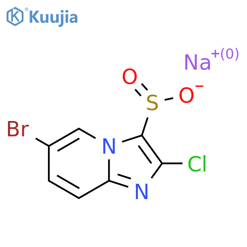 Sodium 6-bromo-2-chloroimidazo[1,2-a]pyridine-3-sulfinate structure