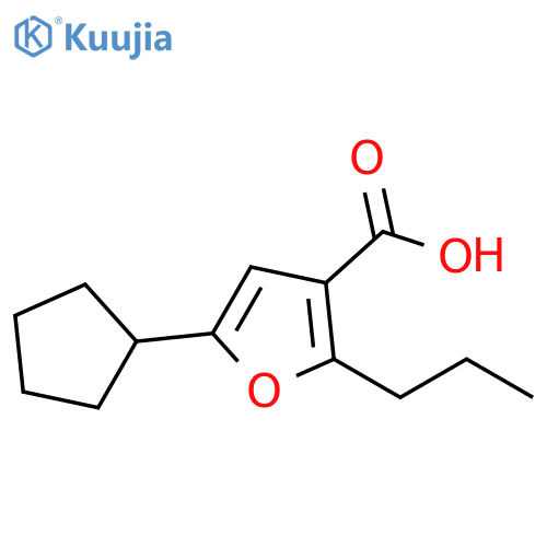 3-Furancarboxylic acid, 5-cyclopentyl-2-propyl- structure