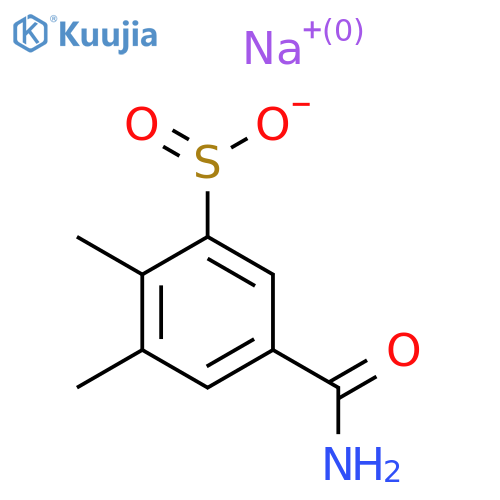 Sodium 5-carbamoyl-2,3-dimethylbenzene-1-sulfinate structure