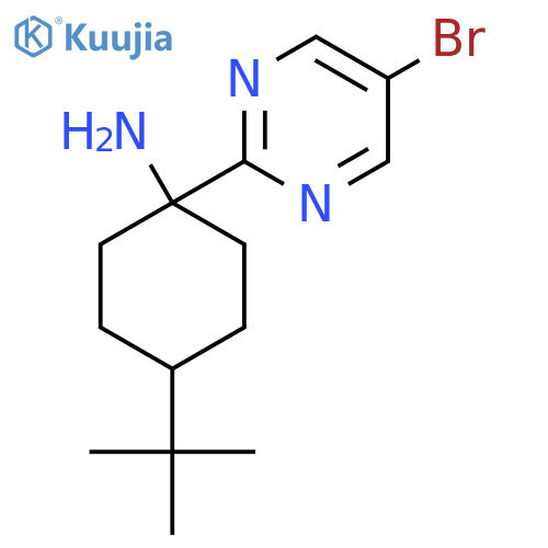 1-(5-Bromopyrimidin-2-yl)-4-tert-butylcyclohexan-1-amine structure