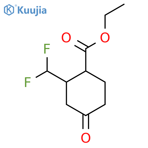 Ethyl 2-(difluoromethyl)-4-oxocyclohexane-1-carboxylate structure