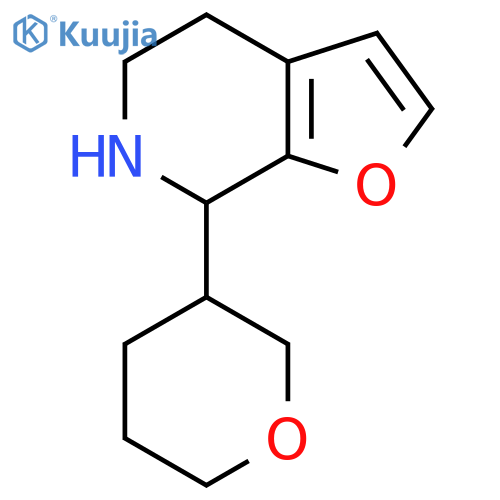 7-(oxan-3-yl)-4H,5H,6H,7H-furo2,3-cpyridine structure