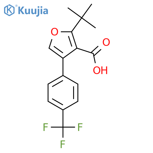 2-Tert-butyl-4-[4-(trifluoromethyl)phenyl]furan-3-carboxylic acid structure