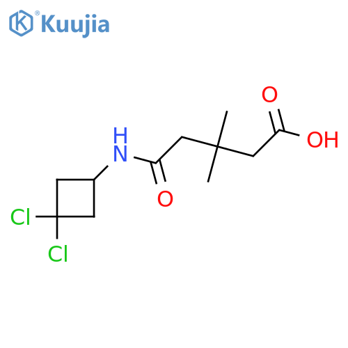 4-[(3,3-Dichlorocyclobutyl)carbamoyl]-3,3-dimethylbutanoic acid structure