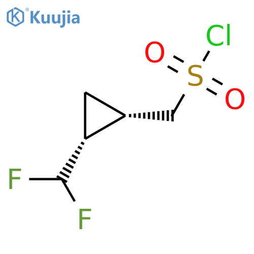 [(1S,2R)-2-(Difluoromethyl)cyclopropyl]methanesulfonyl chloride structure