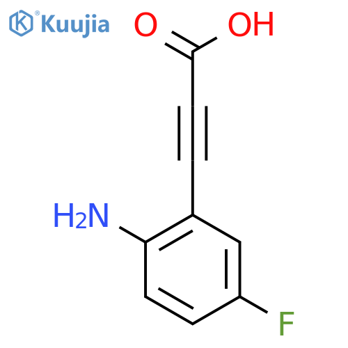 3-(2-Amino-5-fluorophenyl)prop-2-ynoic acid structure