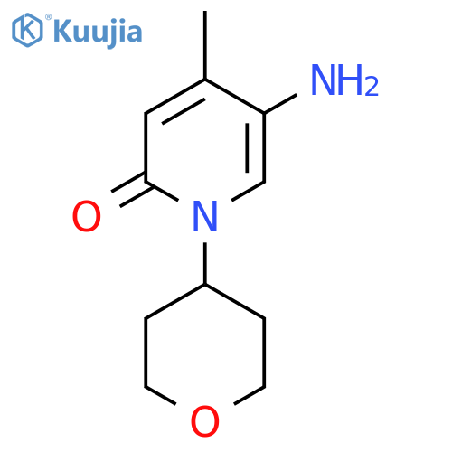 5-amino-4-methyl-1-(oxan-4-yl)-1,2-dihydropyridin-2-one structure