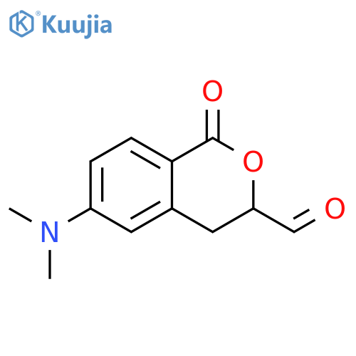 1H-2-Benzopyran-3-carboxaldehyde, 6-(dimethylamino)-3,4-dihydro-1-oxo- structure