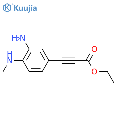 Ethyl 3-[3-amino-4-(methylamino)phenyl]prop-2-ynoate structure