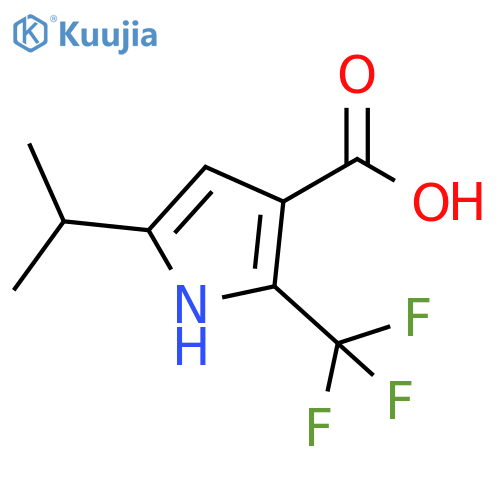 1H-Pyrrole-3-carboxylic acid, 5-(1-methylethyl)-2-(trifluoromethyl)- structure