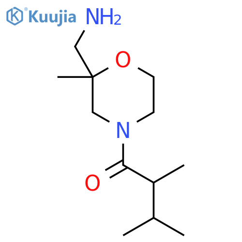 1-[2-(Aminomethyl)-2-methylmorpholin-4-yl]-2,3-dimethylbutan-1-one structure