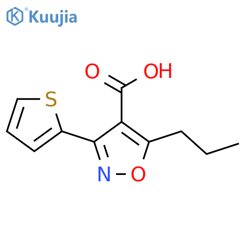 5-Propyl-3-(thiophen-2-yl)-1,2-oxazole-4-carboxylic acid structure