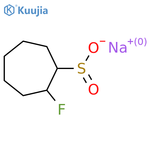 Sodium 2-fluorocycloheptane-1-sulfinate structure