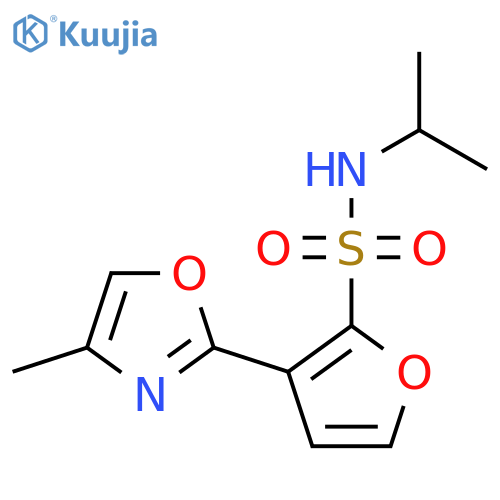 3-(4-methyl-1,3-oxazol-2-yl)-N-(propan-2-yl)furan-2-sulfonamide structure