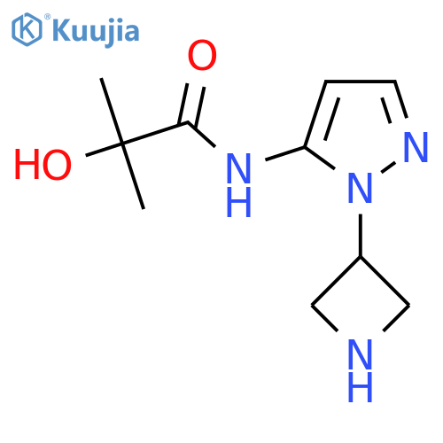 N-1-(azetidin-3-yl)-1H-pyrazol-5-yl-2-hydroxy-2-methylpropanamide structure