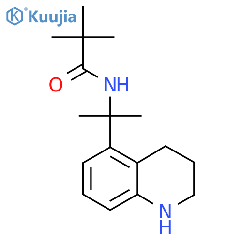 2,2-dimethyl-N-2-(1,2,3,4-tetrahydroquinolin-5-yl)propan-2-ylpropanamide structure