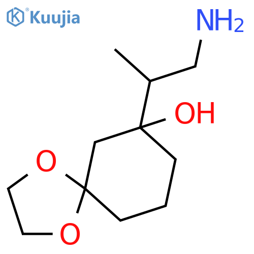 1,4-Dioxaspiro[4.5]decan-7-ol, 7-(2-amino-1-methylethyl)- structure
