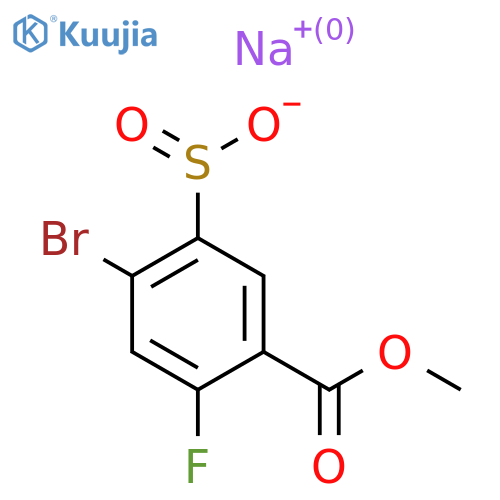 Sodium 2-bromo-4-fluoro-5-(methoxycarbonyl)benzene-1-sulfinate structure
