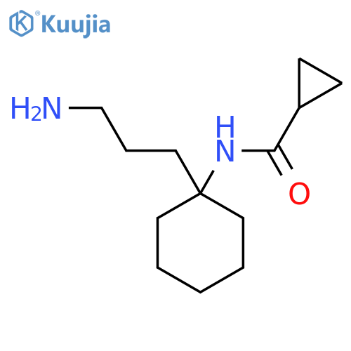 N-[1-(3-aminopropyl)cyclohexyl]cyclopropanecarboxamide structure