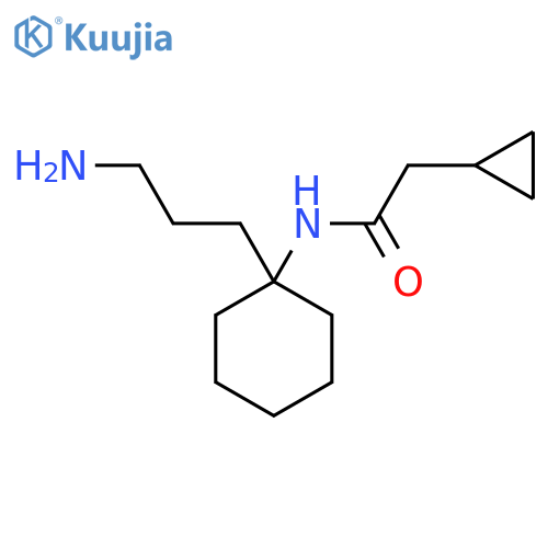 N-[1-(3-aminopropyl)cyclohexyl]-2-cyclopropylacetamide structure