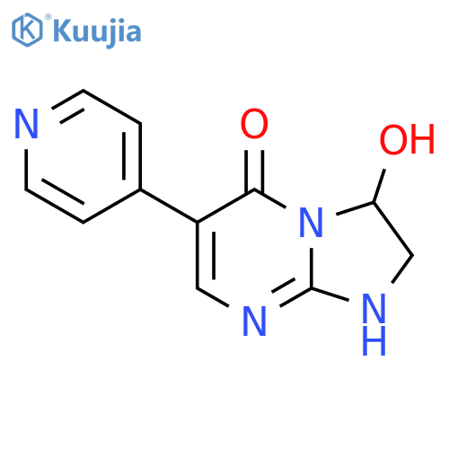 3-hydroxy-6-(pyridin-4-yl)-1H,2H,3H,5H-imidazolidino[1,2-a]pyrimidin-5-one structure